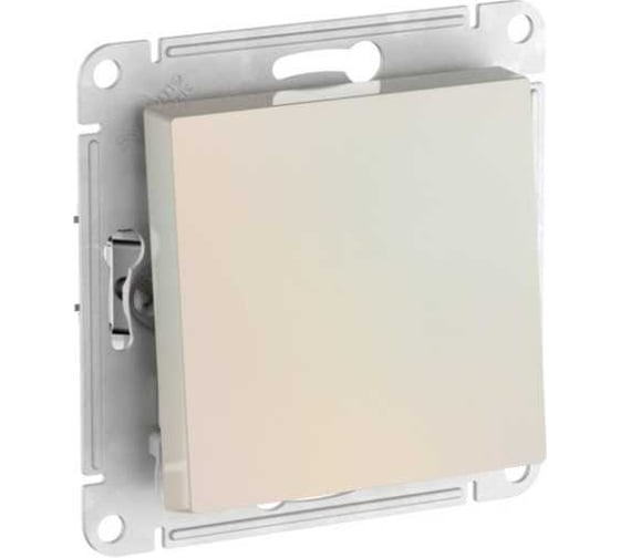 Выключатель Systeme Electric ATLASDESIGN с самовозвратом, сх.1, 10АХ, мех., быстрозажим. клем., жемчуг ATN000415S