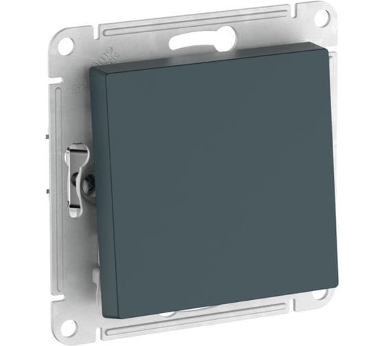 Выключатель Systeme Electric ATLASDESIGN с самовозвратом, сх.1, 10АХ, мех., быстрозажим. клем., изумруд ATN000815S 1