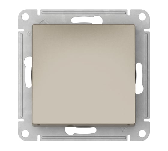 Выключатель Systeme Electric ATLASDESIGN с самовозвратом, сх.1, 10АХ, мех., быстрозажим. клем., шампань ATN000515S