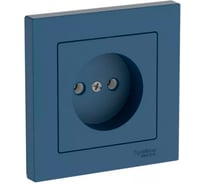 Розетка Systeme Electric ATLASDESIGN без заземления, 16А, в сборе, быстрозажимная клемма, аквамарин ATN001140S