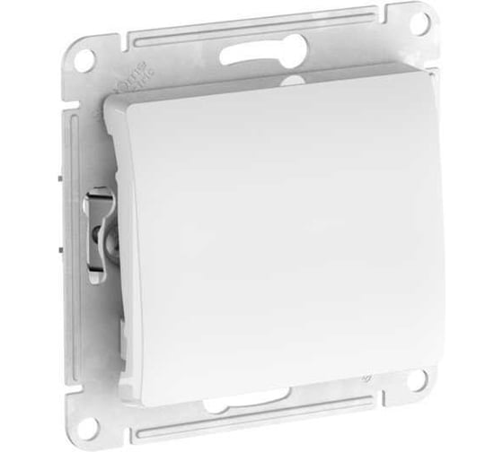 Выключатель 1-клавишный Systeme Electric GLOSSA, сх.1, 10АХ, мех., быстрозажим. клем., белый GSL000111S