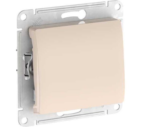 Выключатель 1-клавишный Systeme Electric GLOSSA, сх.1, 10АХ, мех., быстрозажим. клем., бежевый GSL000211S