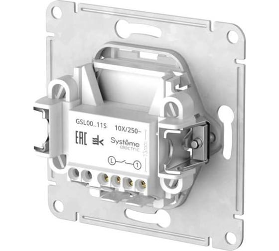Выключатель 1-клавишный Systeme Electric GLOSSA, сх.1, 10АХ, мех., быстрозажим. клем., бежевый GSL000211S