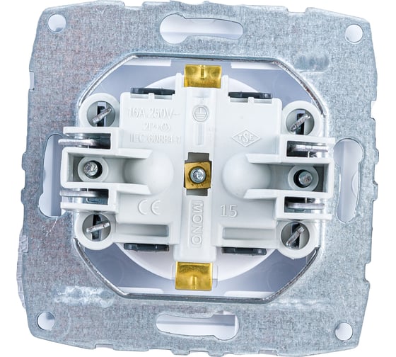 Розетка MONO ELECTRIC с заземлением DESPINA белый 102-190021-117