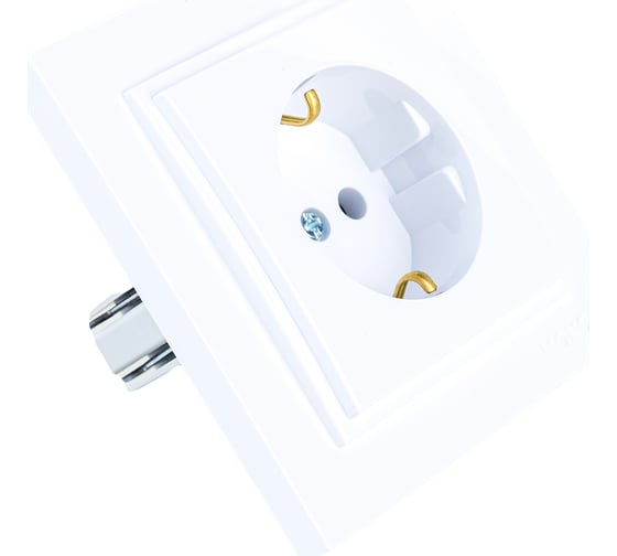 Розетка MONO ELECTRIC с заземлением DESPINA белый 102-190021-117