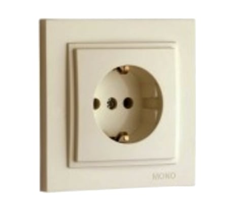 Розетка MONO ELECTRIC с заземлением DESPINA кремовый 102-170021-117