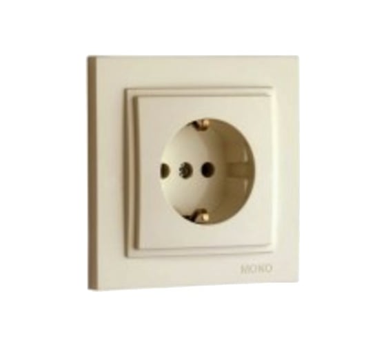 Розетка MONO ELECTRIC с заземлением DESPINA кремовый 102-170021-117 1