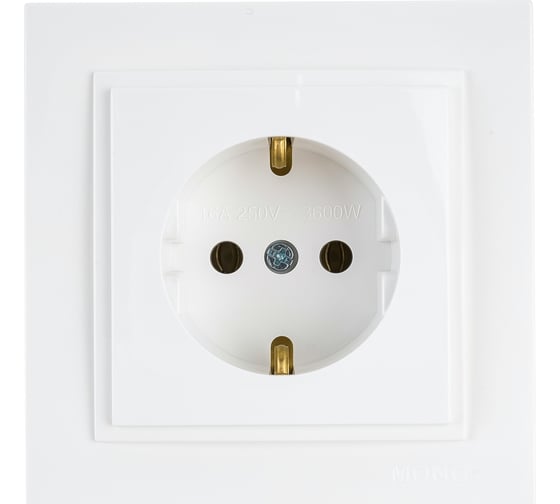 Розетка MONO ELECTRIC с заземлением DESPINA СЛОНОВАЯ КОСТЬ 102-010021-117 1