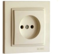 1-местная розетка MONO ELECTRIC без заземления DESPINA кремовый 102-170022-116