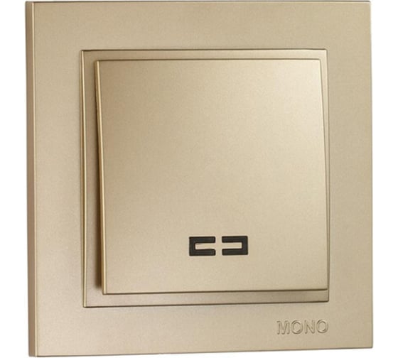 Одноклавишный выключатель MONO ELECTRIC с подсветкой DESPINA титан 102-222225-101