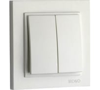 Двухклавишный выключатель MONO ELECTRIC DESPINA белый 102-190025-102