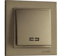 Одноклавишный выключатель MONO ELECTRIC с подсветкой DESPINA бронза 102-232325-101