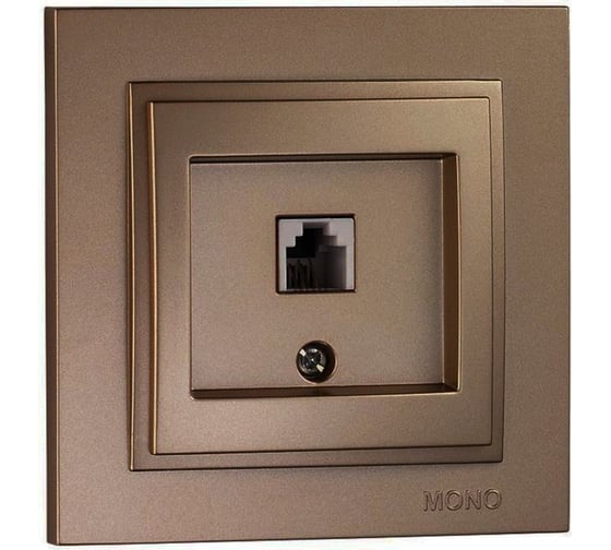 Телефонная розетка MONO ELECTRIC Rj45 Cat3 DESPINA бронза 102-232305-124 1