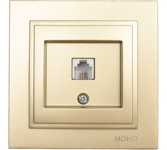 Телефонная розетка MONO ELECTRIC Rj45 Cat3 DESPINA титан 102-222205-124
