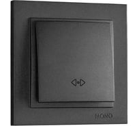 Одноклавишный перекрестный выключатель MONO ELECTRIC DESPINA графит 102-202025-112