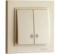 Двухклавишный проходной выключатель MONO ELECTRIC DESPINA кремовый 102-170023-111