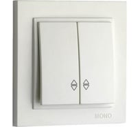 Двухклавишный проходной выключатель MONO ELECTRIC DESPINA белый 102-190023-111