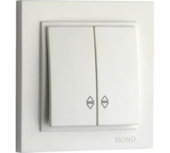 Двухклавишный проходной выключатель MONO ELECTRIC DESPINA белый 102-190023-111