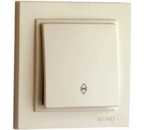 Одноклавишный проходной выключатель MONO ELECTRIC DESPINA кремовый 102-170025-109
