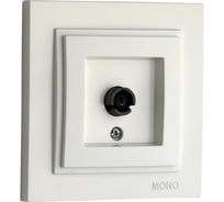 Проходная-универсальная TV розетка MONO ELECTRIC с экраном DESPINA белый 102-190005-137