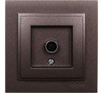 Проходная-универсальная TV розетка MONO ELECTRIC с экраном DESPINA бронза 102-232305-137