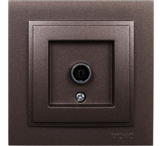 Проходная-универсальная TV розетка MONO ELECTRIC с экраном DESPINA бронза 102-232305-137 1