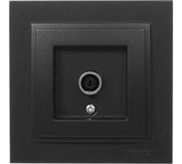 Проходная-универсальная TV розетка MONO ELECTRIC с экраном DESPINA графит 102-202005-137