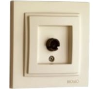 Проходная-универсальная TV розетка MONO ELECTRIC с экраном DESPINA кремовый 102-170005-137