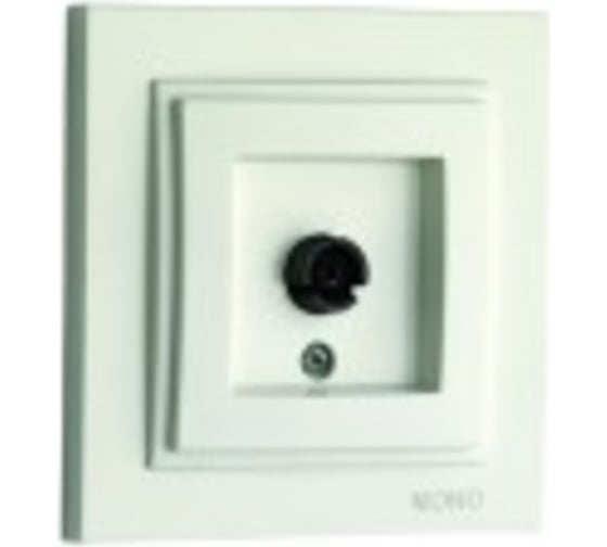 Проходная-универсальная TV розетка MONO ELECTRIC с экраном DESPINA слоновая кость 102-010005-137 1