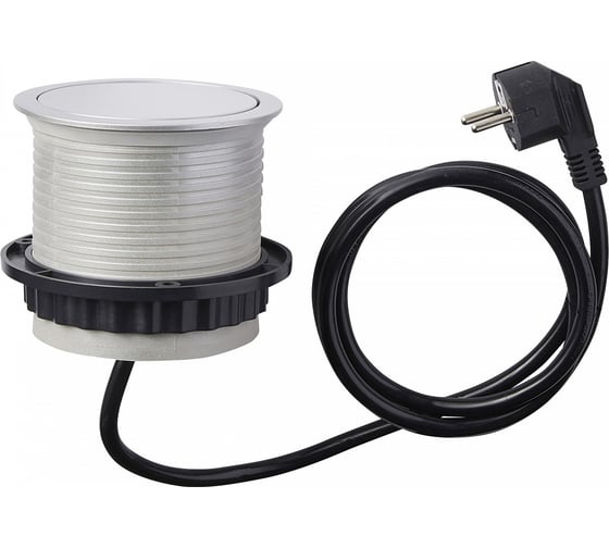 Выдвижной встраиваемый розеточный блок GTV на 3 EURO розетки и 2 USB AE-BPW3S100U-53