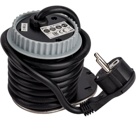 Выдвижной встраиваемый розеточный блок GTV на 1 EURO розетки и 1 USB AE-BPW1S1UCH-51