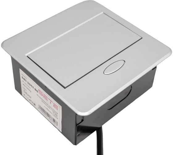 Выдвижной встраиваемый розеточный блок SETE на 1 EURO розетки и 2 USB SBT-1UC-80