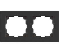 Рамка для розеток и выключателей Intro Accent 650207 на 2 поста, СУ, графит Б0063773