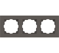 Рамка для розеток и выключателей Intro Accent 650309 на 3 поста, СУ, титан Б0063793
