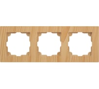 Рамка для розеток и выключателей Intro Accent 650311 на 3 поста, СУ, сосна Б0063795
