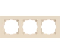 Рамка для розеток и выключателей Intro Accent 650302 на 3 поста, СУ, слоновая кость Б0063781