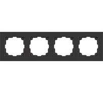 Рамка для розеток и выключателей Intro Accent 650407 на 4 поста, СУ, графит Б0063718