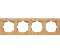 Рамка для розеток и выключателей Intro Accent 650411 на 4 поста, СУ, сосна Б0063771