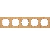 Рамка для розеток и выключателей Intro Accent 650511 на 5 постов, СУ, сосна Б0063745