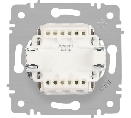Выключатель Intro Accent 610410 двойной, 10А250В, IP20, СУ, AL/CU, венге Б0063501
