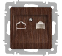 Розетка Intro Accent 6-303-10 информационная RJ45, IP20, СУ, венге Б0063643