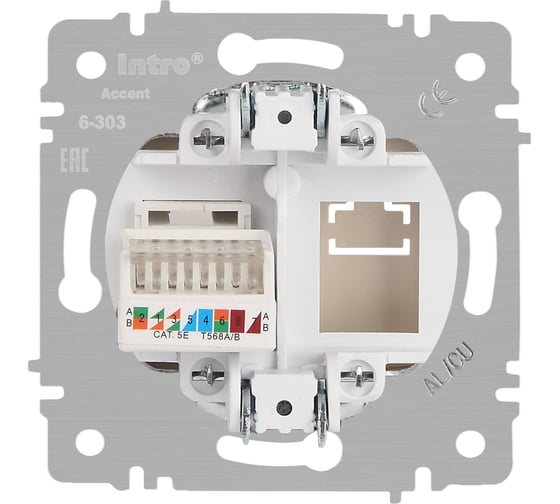 Розетка Intro Accent 6-303-04 информационная RJ45, IP20, СУ, шампань Б0063632