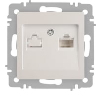 Розетка Intro Accent 6-303-06 информационная RJ45, IP20, СУ, перламутр Б0063636