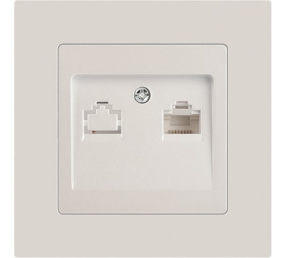 Розетка Intro Accent 6-303-06 информационная RJ45, IP20, СУ, перламутр Б0063636
