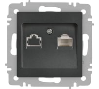Розетка Intro Accent 6-303-07 информационная RJ45, IP20, СУ, графит Б0063638
