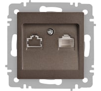 Розетка Intro Accent 6-303-08 информационная RJ45, IP20, СУ, бронза Б0063639