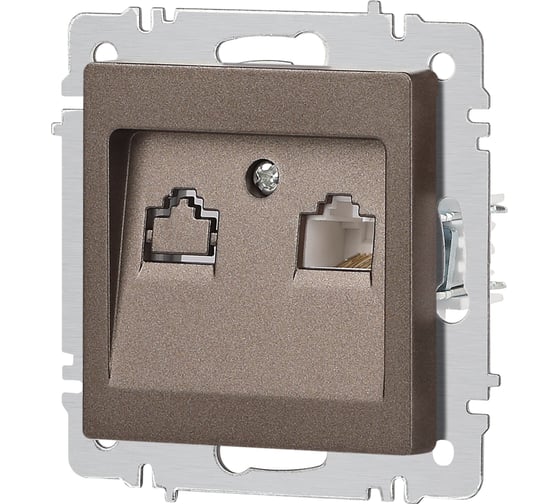 Розетка Intro Accent 6-303-08 информационная RJ45, IP20, СУ, бронза Б0063639