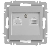 Розетка Intro Accent 6-303-03 информационная RJ45, IP20, СУ, алюминий Б0063630