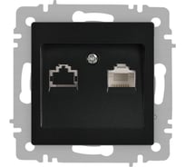 Розетка Intro Accent 6-303-05 информационная RJ45, IP20, СУ, антрацит Б0063634