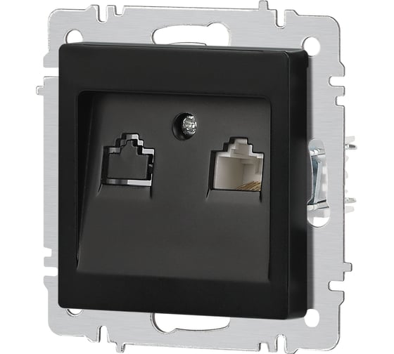 Розетка Intro Accent 6-303-05 информационная RJ45, IP20, СУ, антрацит Б0063634